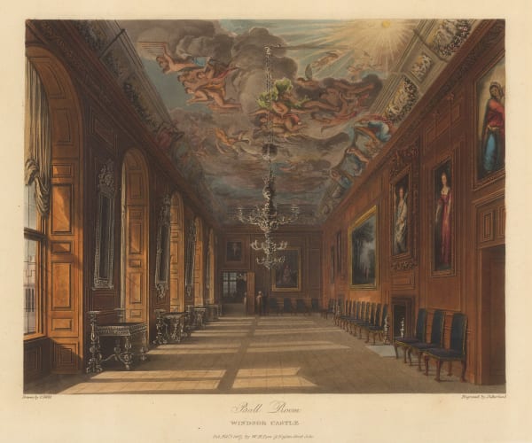 William Henry Pyne, Windsor Castle - Ball Room, 1818
