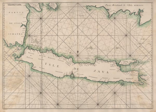 Jean-Baptiste d'Après de Mannevillette, Sea Chart of Java, Indonesia, 1780 c.