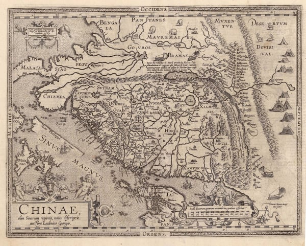 Abraham Ortelius, Rare Spanish edition of the first European printed map of China, 1612