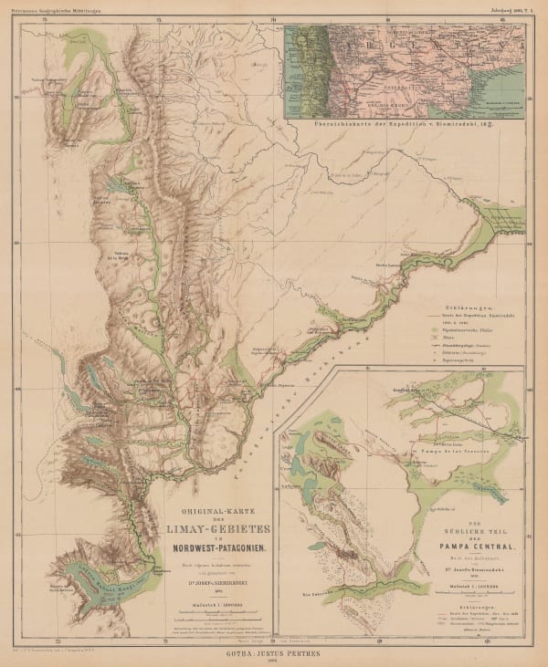 Justus Perthes, North west Patagonia and southern central Pampa, 1893