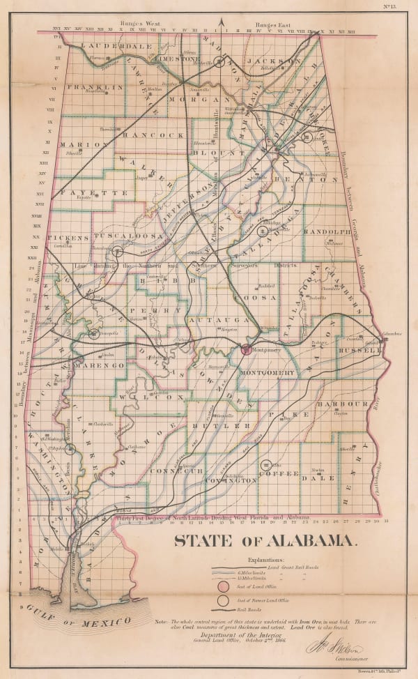 General Land Office (GLO), Alabama, 1866