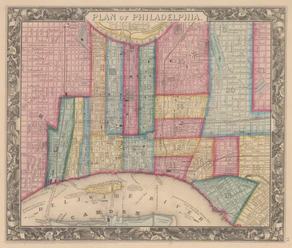 Samuel Augustus Mitchell, Plan of Philadelphia, 1860