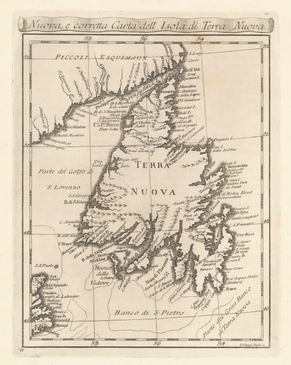 Veremondo Rossi, Newfoundland, 1763
