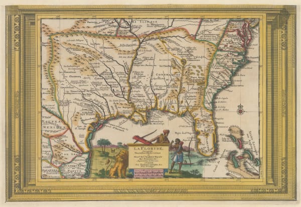 Pieter van der Aa, Southern USA, Florida and the Gulf of Mexico, 1713