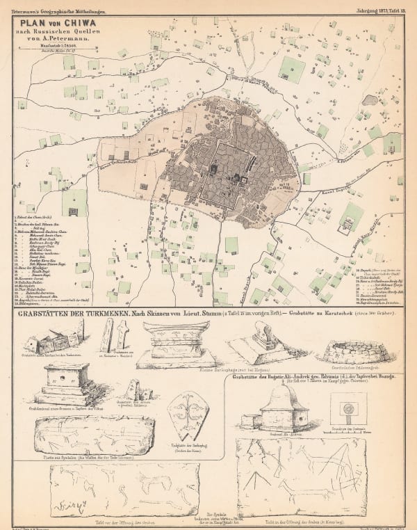 Justus Perthes, Khiva, Uzbekistan, 1873