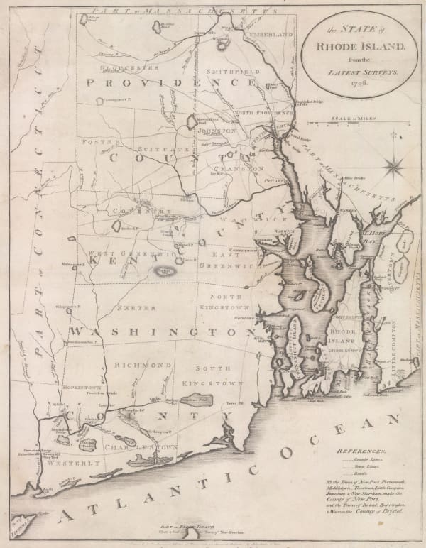 John Reid, The State of Rhode Island from the Latest Surveys, 1796