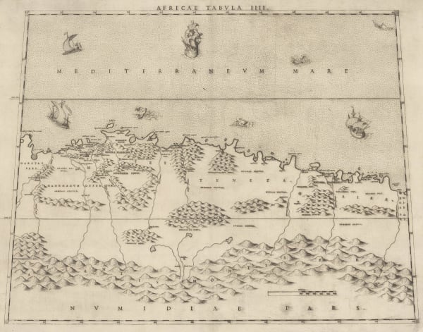 Giulio & Livio Sanuto, Rare Ptolemaic Map of North Africa, 1588