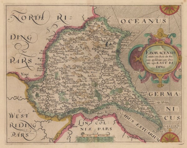 Christopher Saxton & William Hole, Eboracensis Comitatus Pars Orientalis vulgo East Riding, 1637