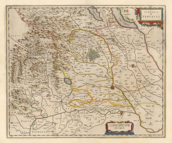 Willem & Jan Blaeu, Vercelli, Piedmont, 1650