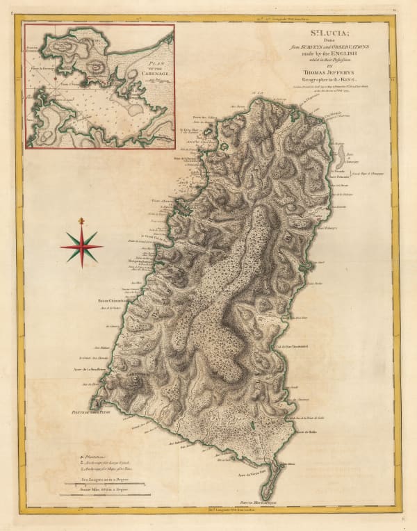 Thomas Jefferys, St. Lucia, 1775