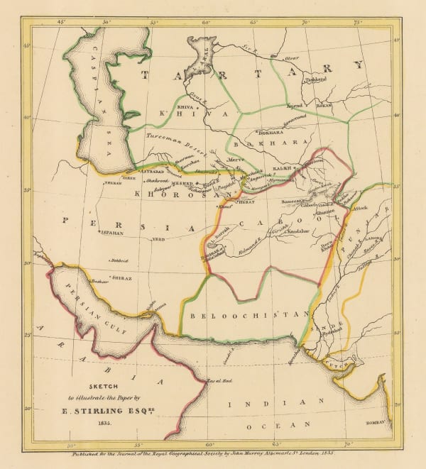 Royal Geographical Society (RGS), Sketch to Illustrate the Paper by E. Stirling Esq, 1835