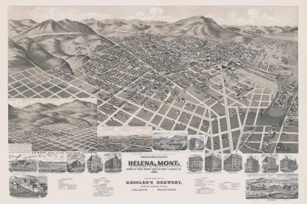 American Publishing Company, Perspective Map of the City of Helena, Montana, 1890