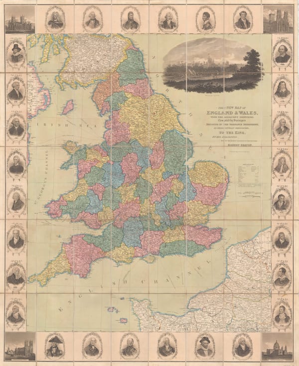Robert Seaton, New Map of England and Wales, 1830 c.