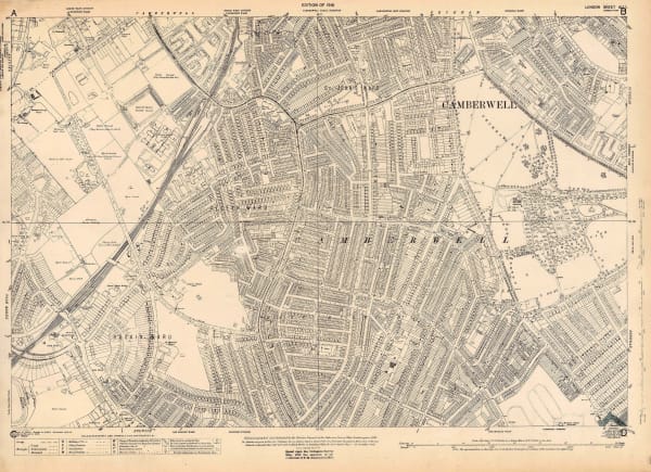 Ordnance Survey, East Dulwich and Camberwell, 1925 c.