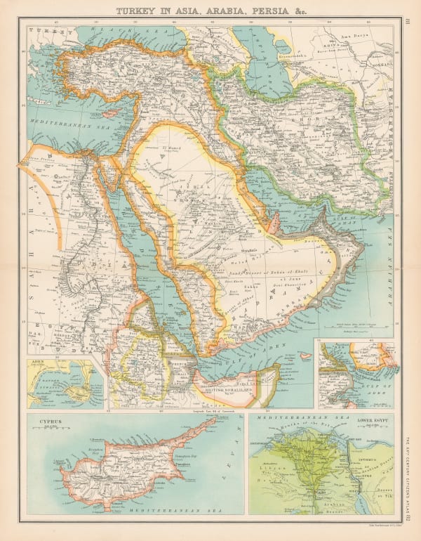 John Bartholomew & Co., Turkey in Asia, Arabia, Persia &c., 1900 (c.)