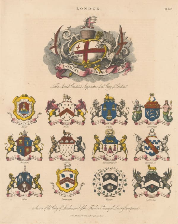 John Wilkes, London - Arms - City of London and Livery companies, 1815