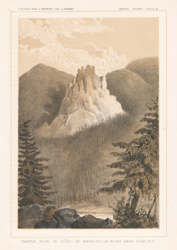United States Pacific Railroad Expeditions (USPRR), Oregon - Castel Rock, 1857