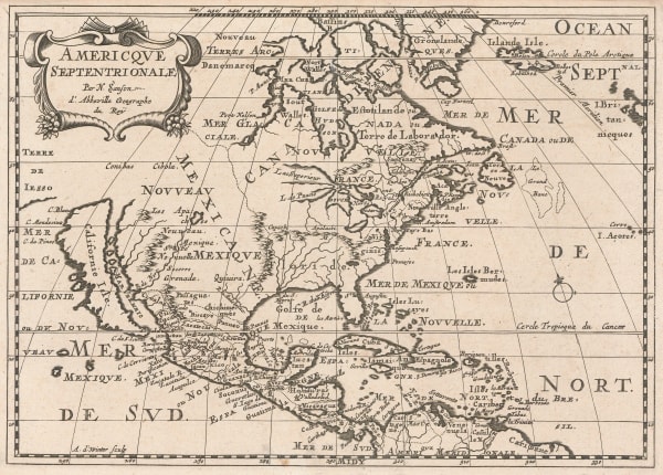 Nicolas Sanson, North America with California as an island, 1683