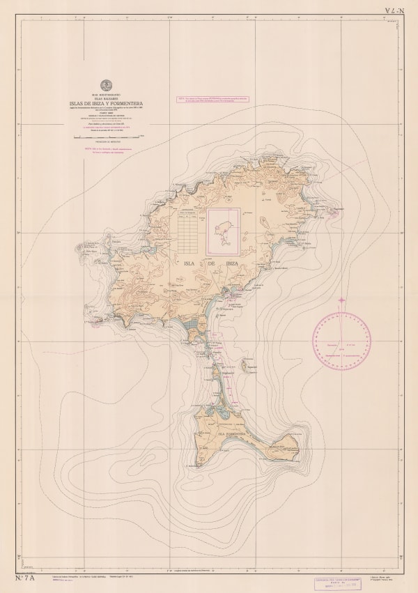 Spanish Admiralty, Chart of Ibiza and Formentera, 1976
