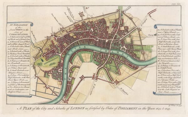 George Vertue, London during the English Civil War, 1738