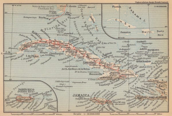 Karl Baedeker, Cuba, Jamaica & Puerto Rico, 1909