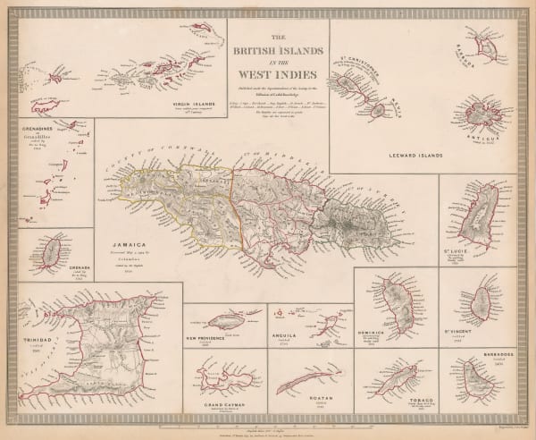 Society for the Diffusion of Useful Knowledge (SDUK), British Islands in the Caribbean, 1844