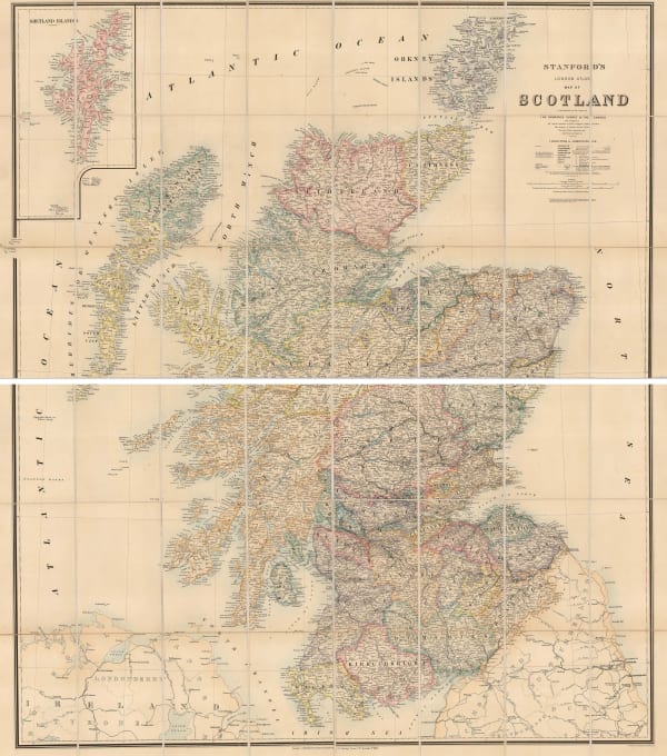 Edward Stanford, Map of Scotland, 1886