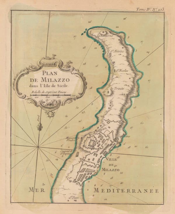 Jacques-Nicolas Bellin, Milazzo, Sicily, 1764
