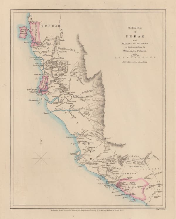 Royal Geographical Society (RGS), Sketch Map of Perak, 1876