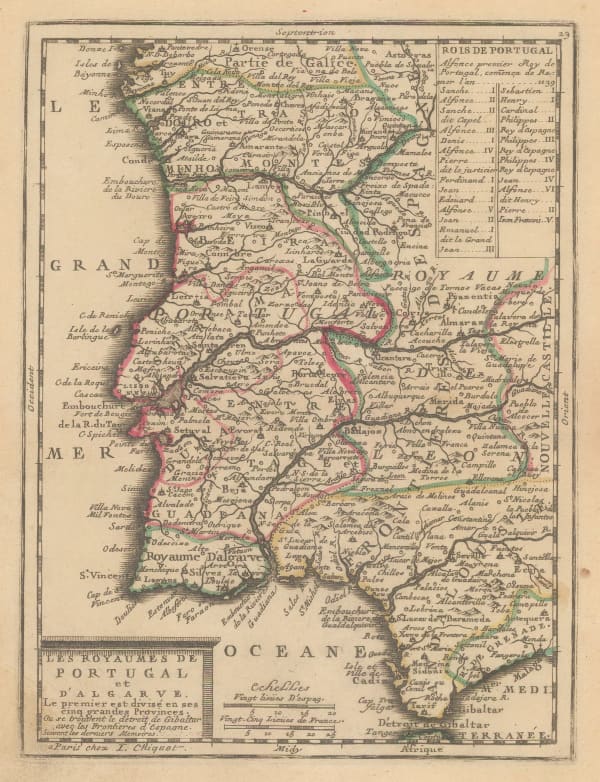 Jacques Chiquet, Portugal, Southwest Spain and Gibraltar, 1719