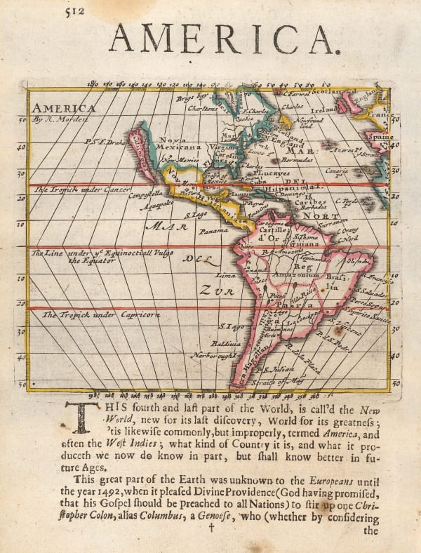 Robert Morden, America, 1688