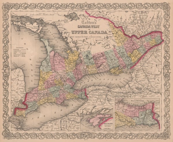 Joseph Hutchins Colton, Canada West, 1862