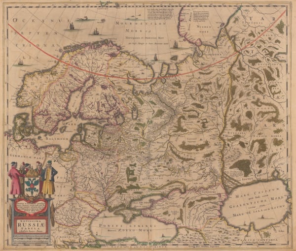 Jan Jansson, Celebrated map of European Russia, 1640 c.