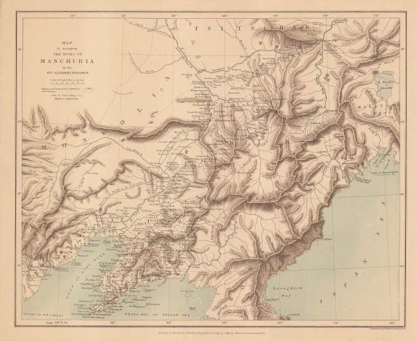 Royal Geographical Society (RGS), Map to Accompany the Notes on Manchuria, 1870
