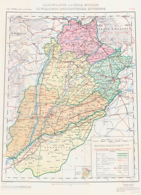 Survey of Pakistan, Bahawalpur, Lahore, Multan, Rawalpindi and Sarcodha, 1967