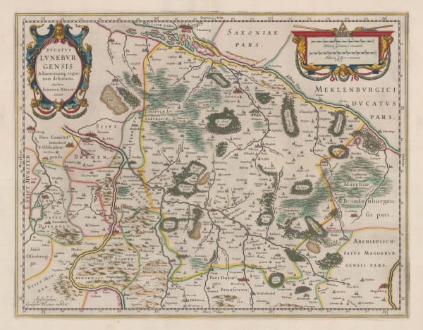 Willem & Jan Blaeu, Duchy of Lüneburg, 1650