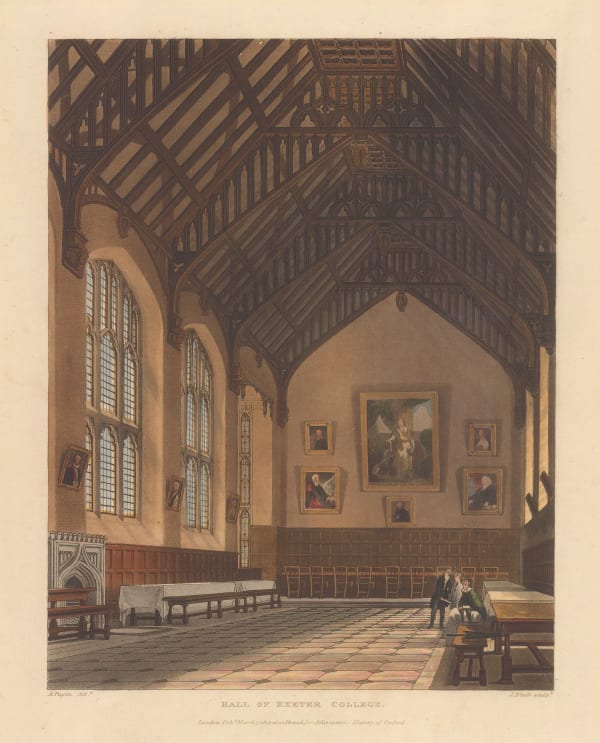 Rudolph Ackermann, Oxford University - Exeter College, 1814 c.