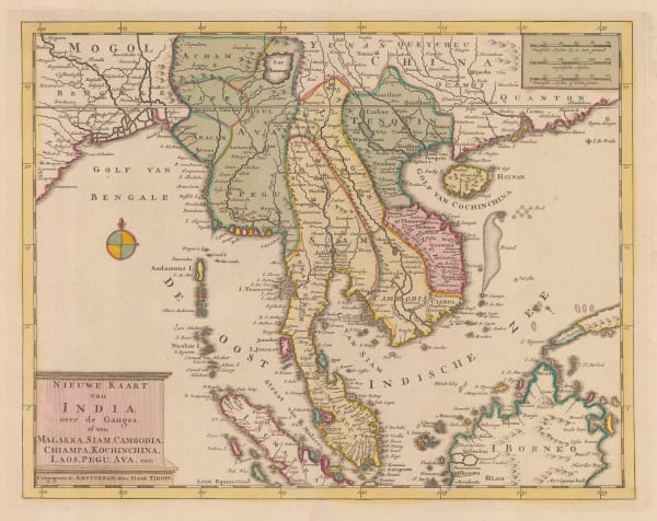Isaac Tirion, Nieuwe Kaart van India over de Ganges, 1730 c