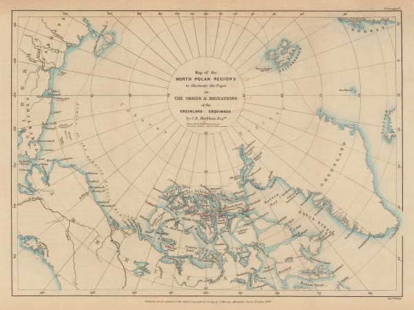 Royal Geographical Society (RGS), Map of the North Polar Regions, 1865