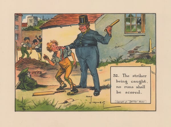 Charles Crombie, Cricket - Cartoon, 1925
