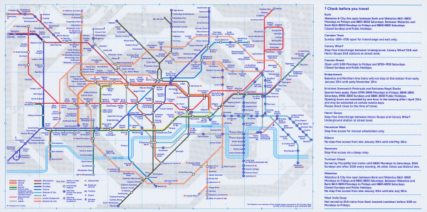 London Underground, London Underground Map, 2013