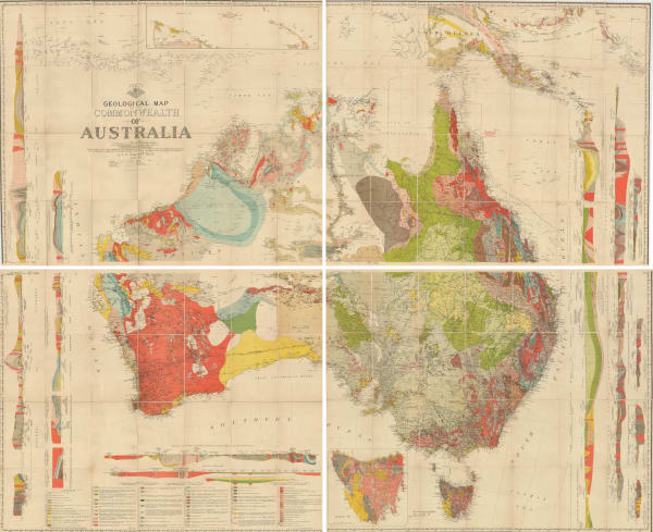 T.W. Edgeworth David, Geological map of the Commonwealth of Australia, 1931
