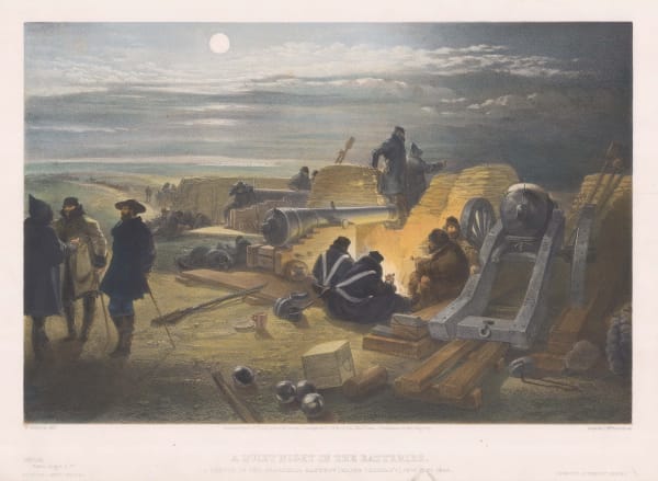 William Simpson, Crimean War - Greenhill Batteries, 1855