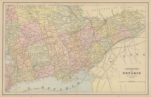 George Cram, Eastern Part of Ontario, 1889