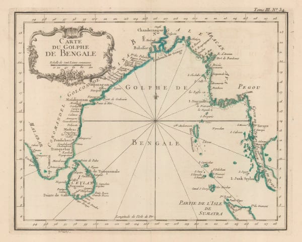 Jacques-Nicolas Bellin, Gulf of Bengal, 1764