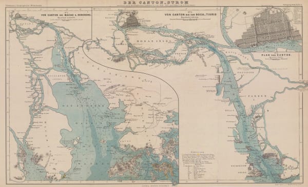 Justus Perthes, The Pearl River from Guangzhou to Hong Kong, 1858