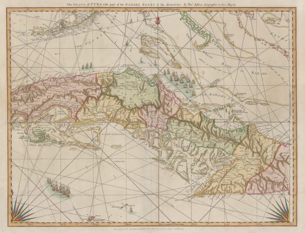 Thomas Jefferys, Cuba and the Bahama Banks, 1775