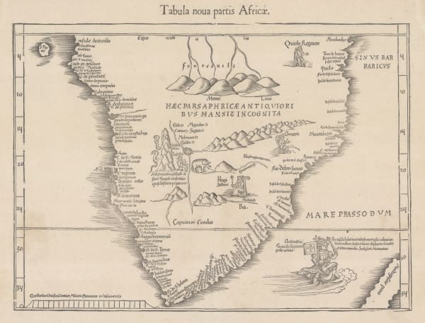 Martin Waldseemüller & Laurent Fries, The Second Printed Map of Southern Africa, 1541