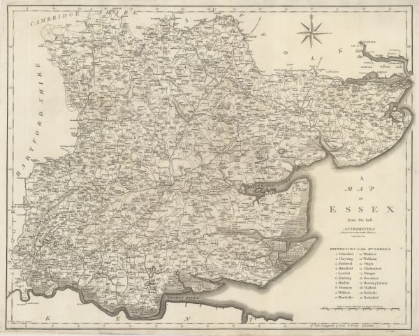 John Cary, A Map of Essex from the Best Authorities, 1805