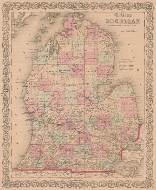 Joseph Hutchins Colton, Michigan, 1861